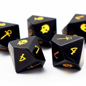 Black Obsidian Vampire Dice Set-vtm Dice-10 D10s-vampire Black Obsidian Vampire Dice Set-vtm Dice-10 D10s-vampire