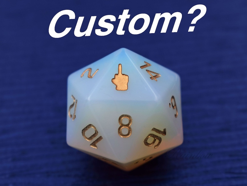 Custom Dnd Diceadd Initials or Symbolpersonalized D20 Etsy