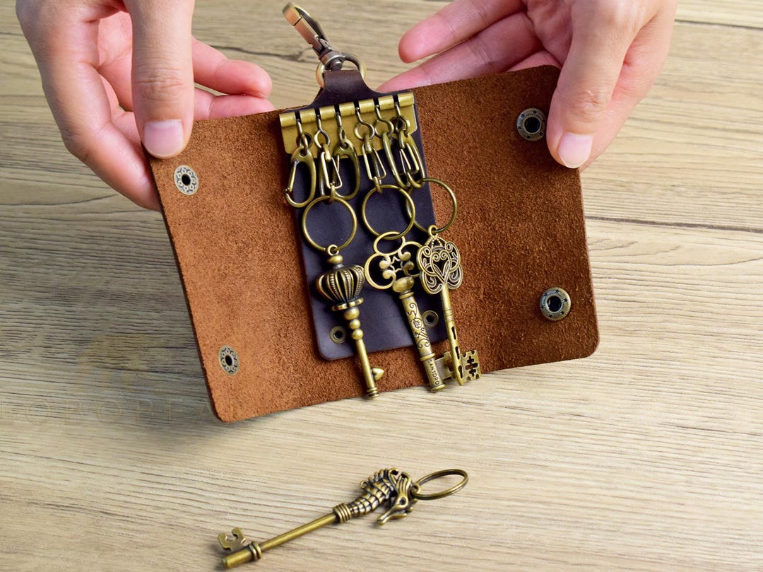 Snap Closure Key Bag-6 Ring Key Holder-custom Key Pouch Wallet ...