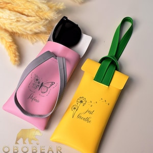 Personalized Sunglasses case-Custom Case for Eyeglasses-Soft Leather Glasses Case-Women&#39;s Eyeglasses Case-Sunglasses Pouch-Bridesmaid Gifts