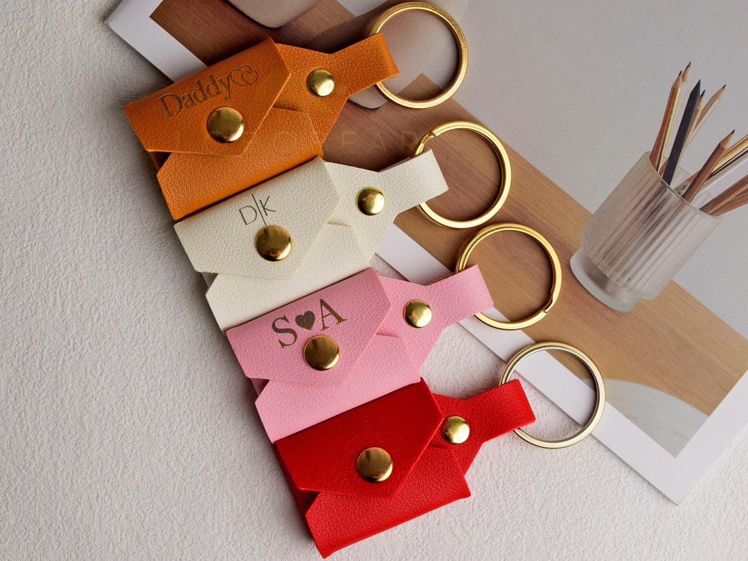 Photo Paper Keychain Lether Photo Keychain-personalized Photo Album Keychain-key Ring ...