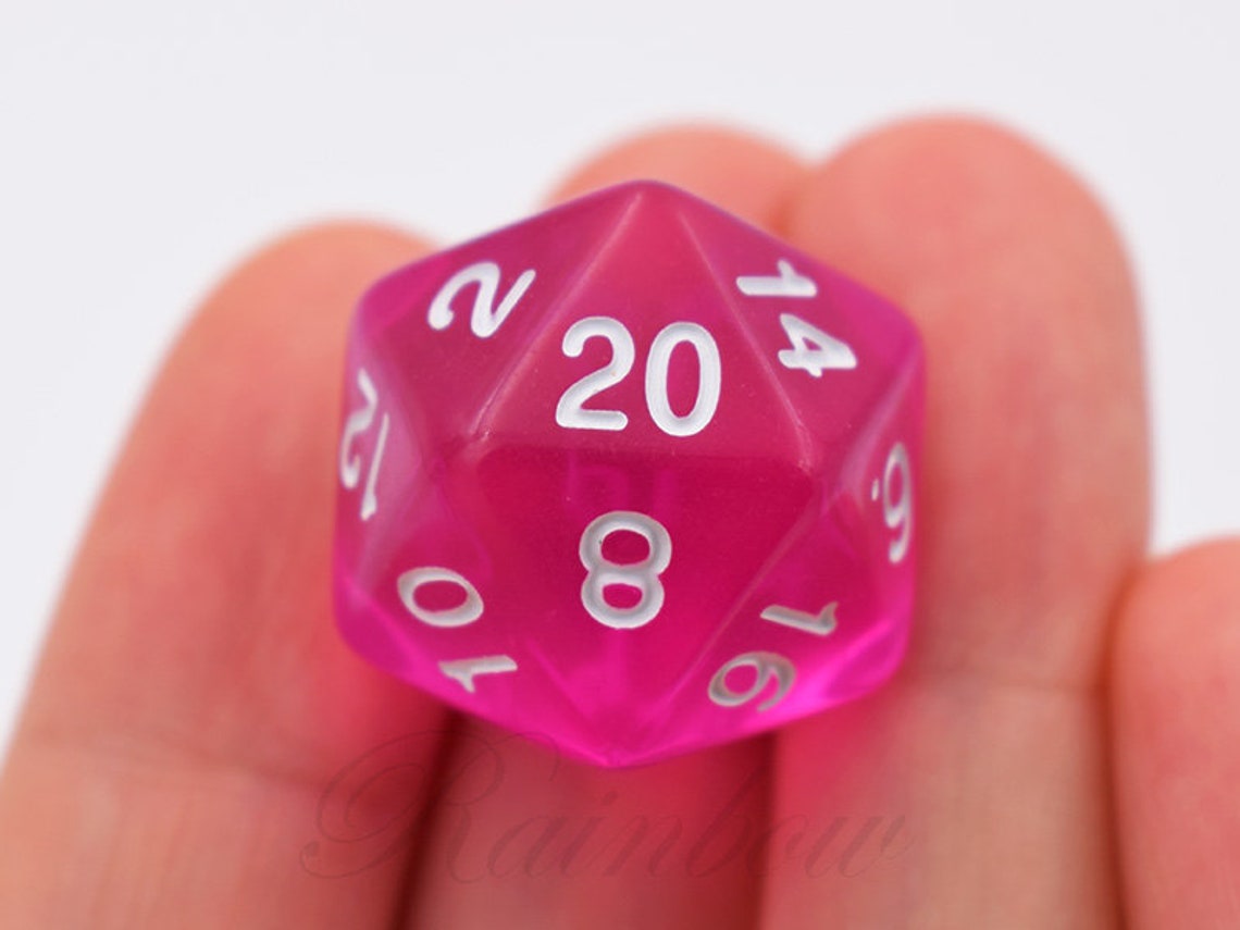 Hot Pink DnD DiceDice Set for Dungeons and Dragonsd&d Etsy
