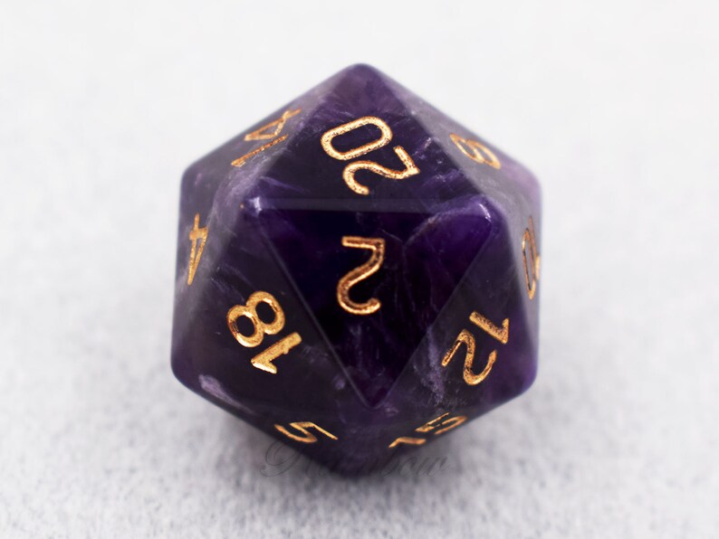 Single Gemstone D20 Dicedungeons and dragons dicednd Etsy