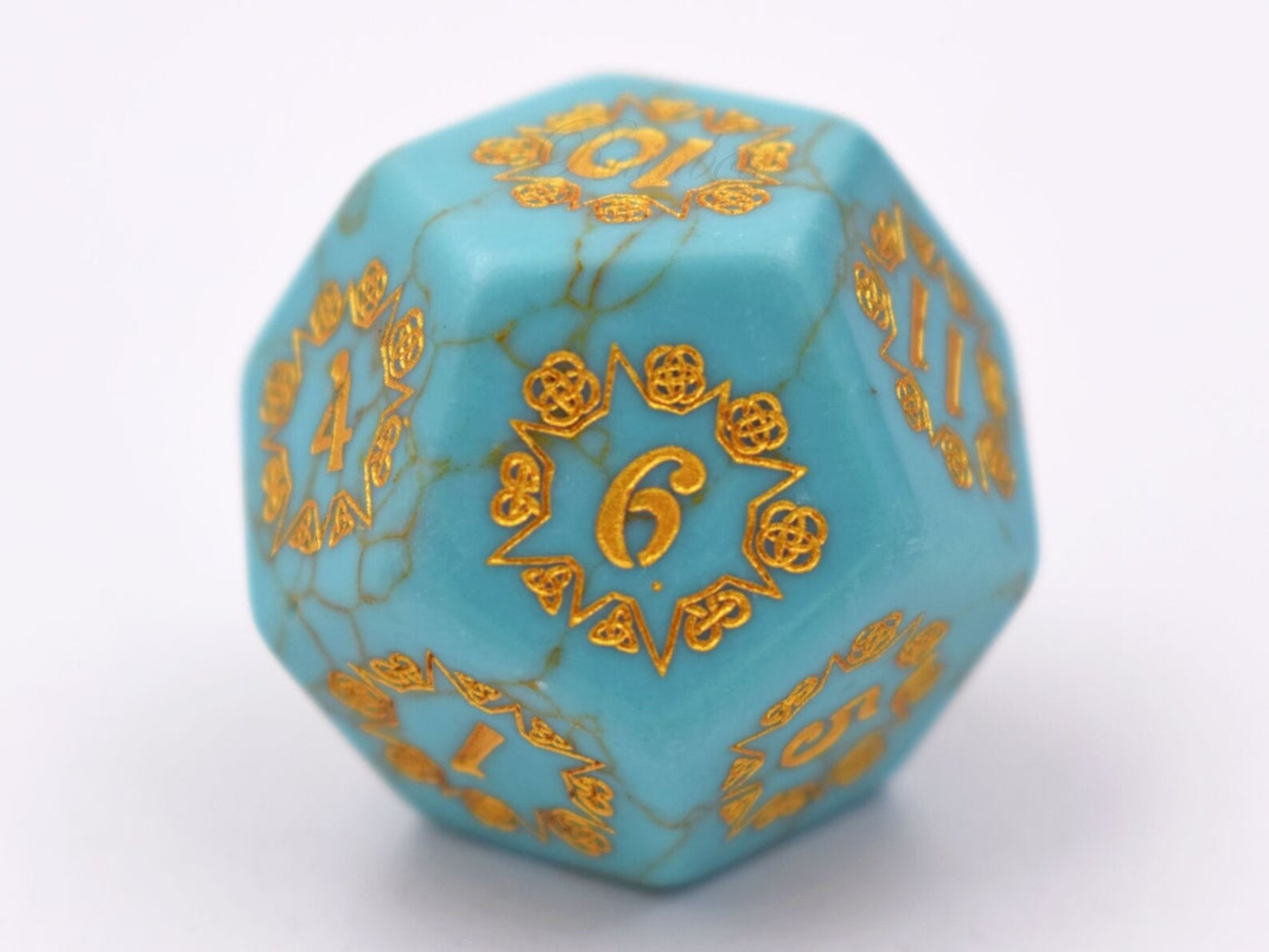 Dicegemstone Dicestone Dnd Dicesynthetic Green Turquoise Etsy