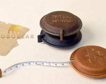 Fita métrica - Fita métrica de couro Genius - Fita retrátil de tecido macio para costura de 60 polegadas - Fita métrica com escala dupla face - Presente de costura