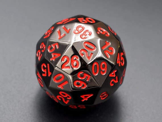Role Playing Game Math Play 36mm Red Color 60 Sided Polyhedral Dice D60 