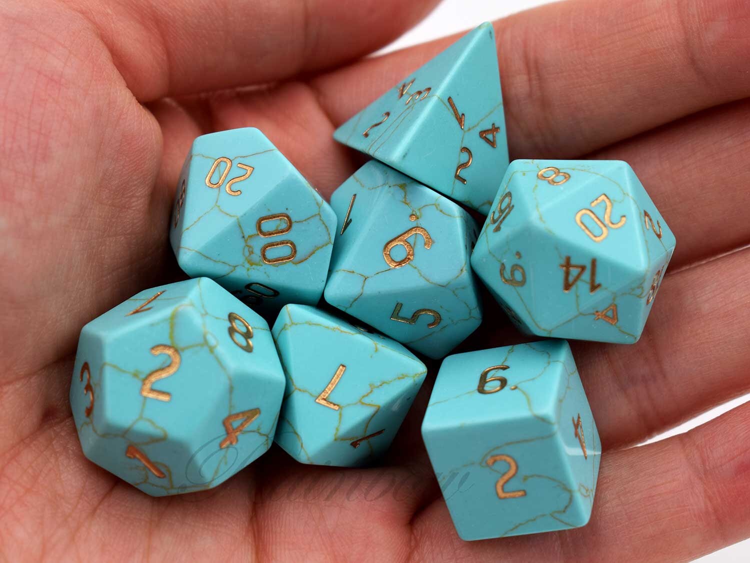 DiceGemstone DiceStone DnD diceSynthetic Green turquoise Etsy