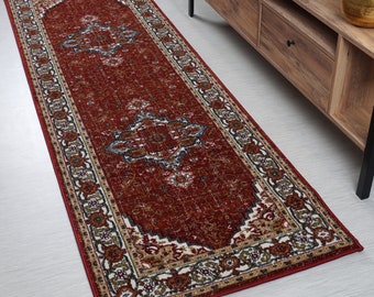 Custom Size Hallway Carpet Runner Rug, Extra Thick, 31 Inch Wide X Your Choice of Length, Sold and Priced Per Foot, Multi Color
