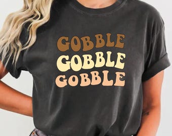 Thanksgiving Png, Gobble Gobble Gobble Png, Thanksgiving Sublimation Design, Turkey Png, Funny Halloween Png, Retro Png, Fall Png