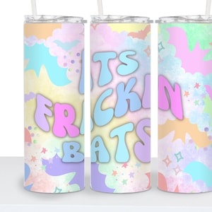 it's frickin bats tumbler wrap png, its frickin bats png, Pastel Halloween its frickin bats png, pastel halloween png, pastel bat png,