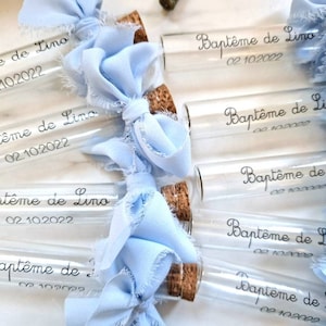 Guest gift test tubes sugared almonds - sweets - boy's birthday-baptism