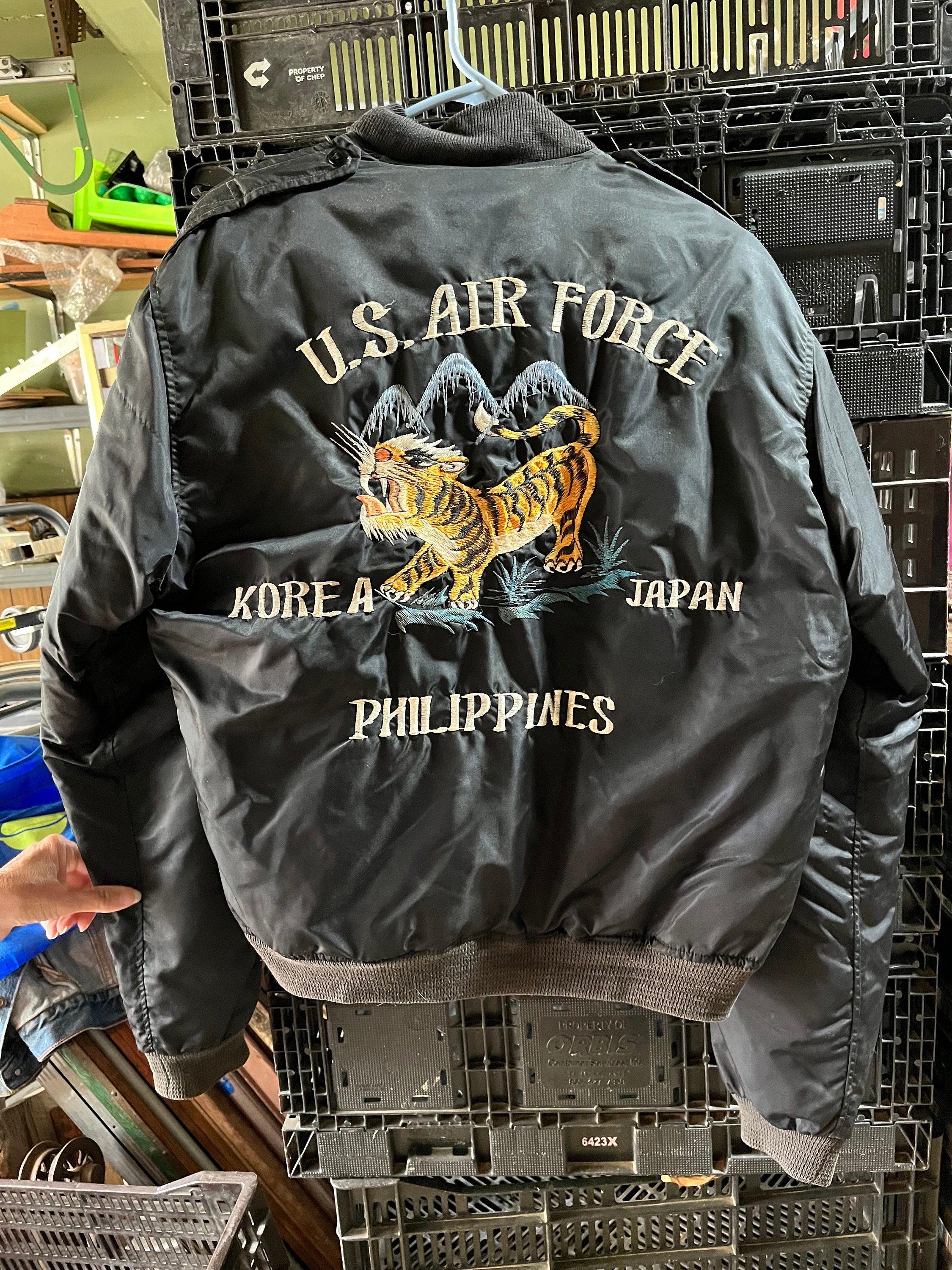 【90s_vintage】LeatherA2フライトJacketアメカジ古着 Alpha Industries ALPHA アルファ デッドストック MADE IN USA L