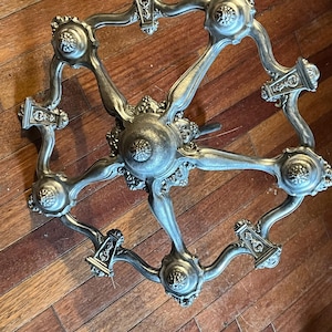 Antique vintage design art deco chandelier light fixture