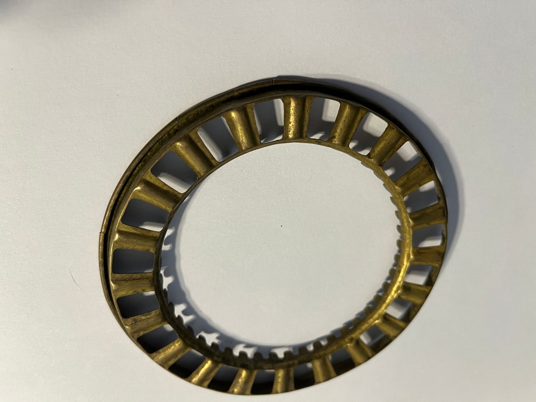 Antique Vintage Brass Gwtw Oil Lamp Ball Shade Holder Part Etsy