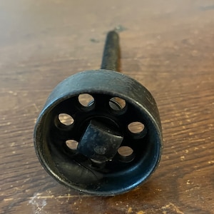Antique vintage cast iron6 1/2&quot; long x 2 1/8&quot;dia. x 3/4&quot; wide pulley wheel part