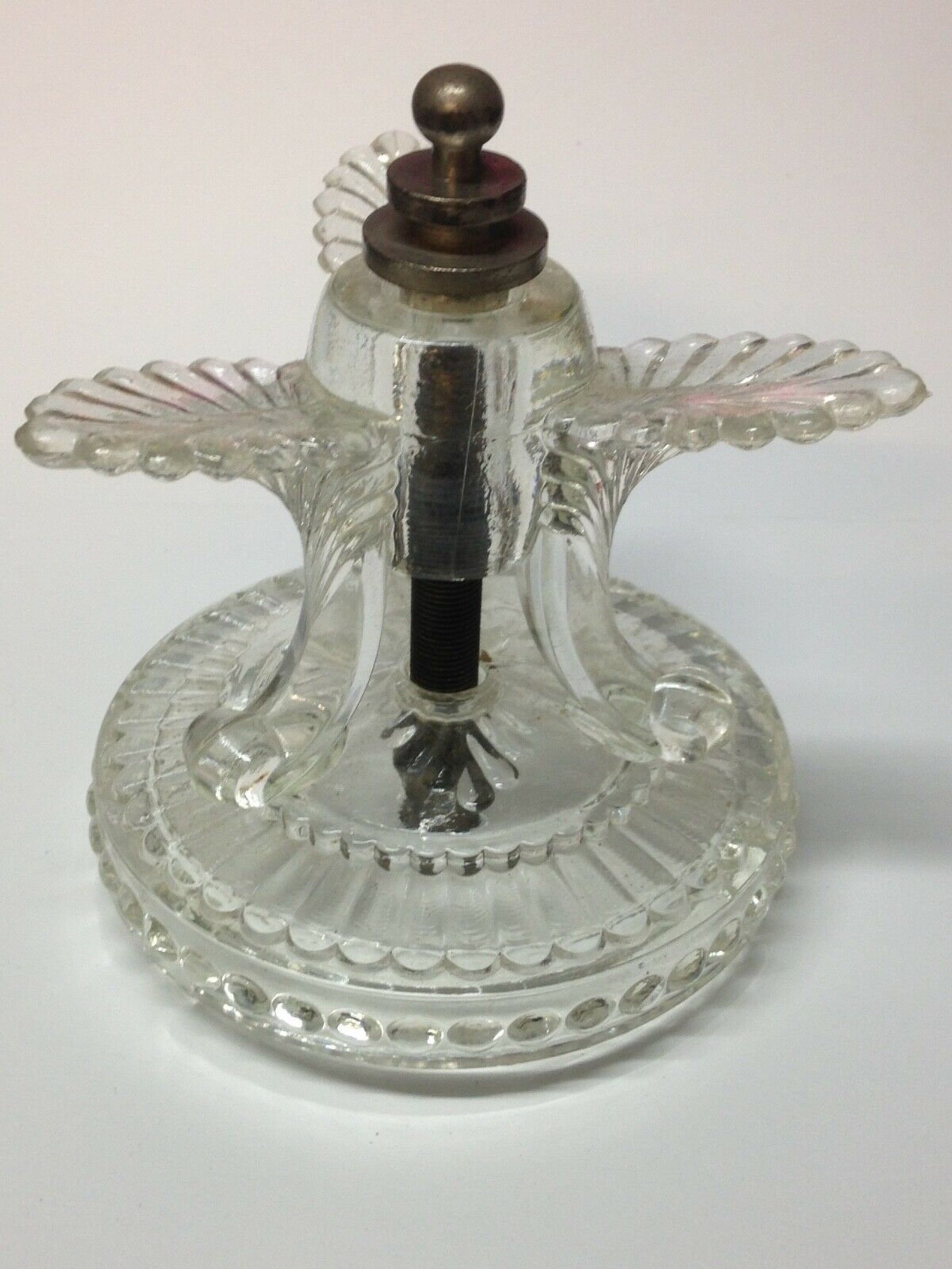 ANTIQUE VINTAGE Art Deco GLASS lamp base finial light part Etsy