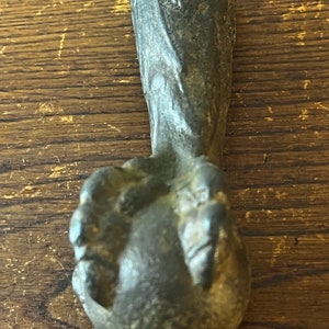 Antique vintage cast iron/glass claw foot furniture leg