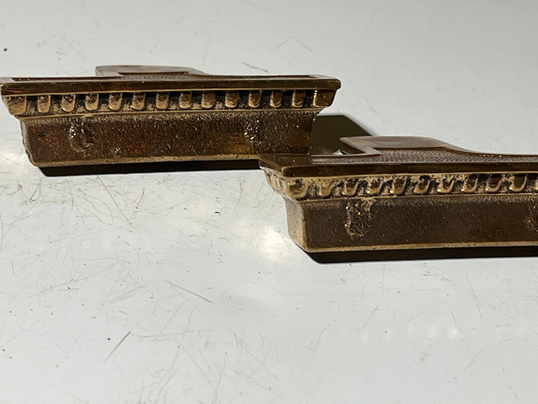 Antique Vintage Heavy Cast Brass Clock Feet Hardware Etsy