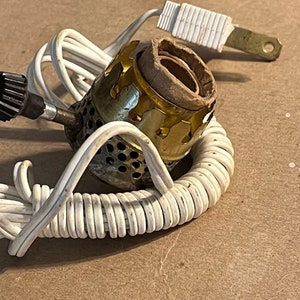 Antique vintage brass electricfied oil lamp burner light part