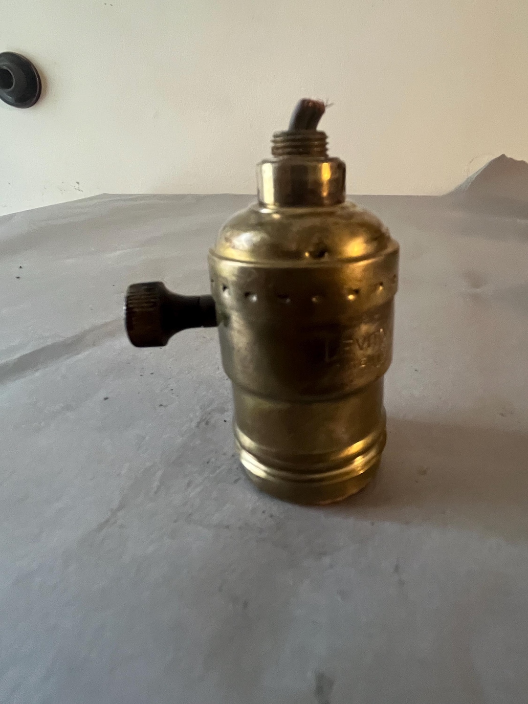 Antique Vintage Leviton Turn Knob Lamp Socket Light Part Etsy