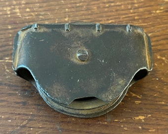 Antique vintage cast iron window pulley wheel part