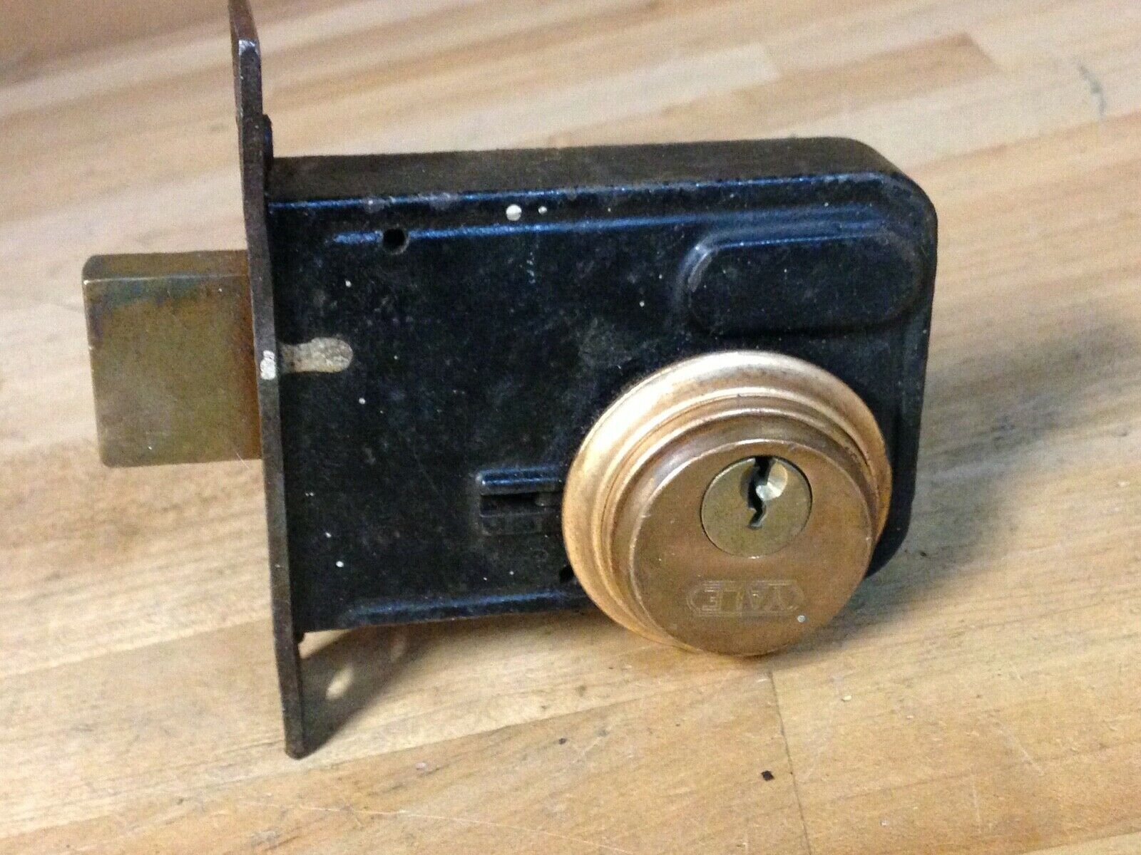 ANTIQUE VINTAGE BRASS yale heavy duty door dead bolt mortise Etsy