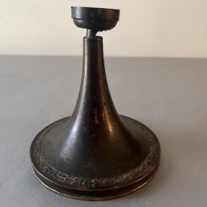 Antique vintage heavy brass 4 1/2&quot; lamp base sconce light part