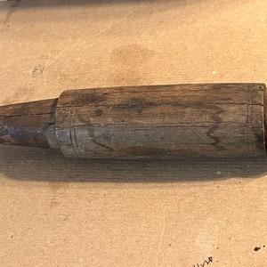 Antique vintage 2 man saw handle wood part