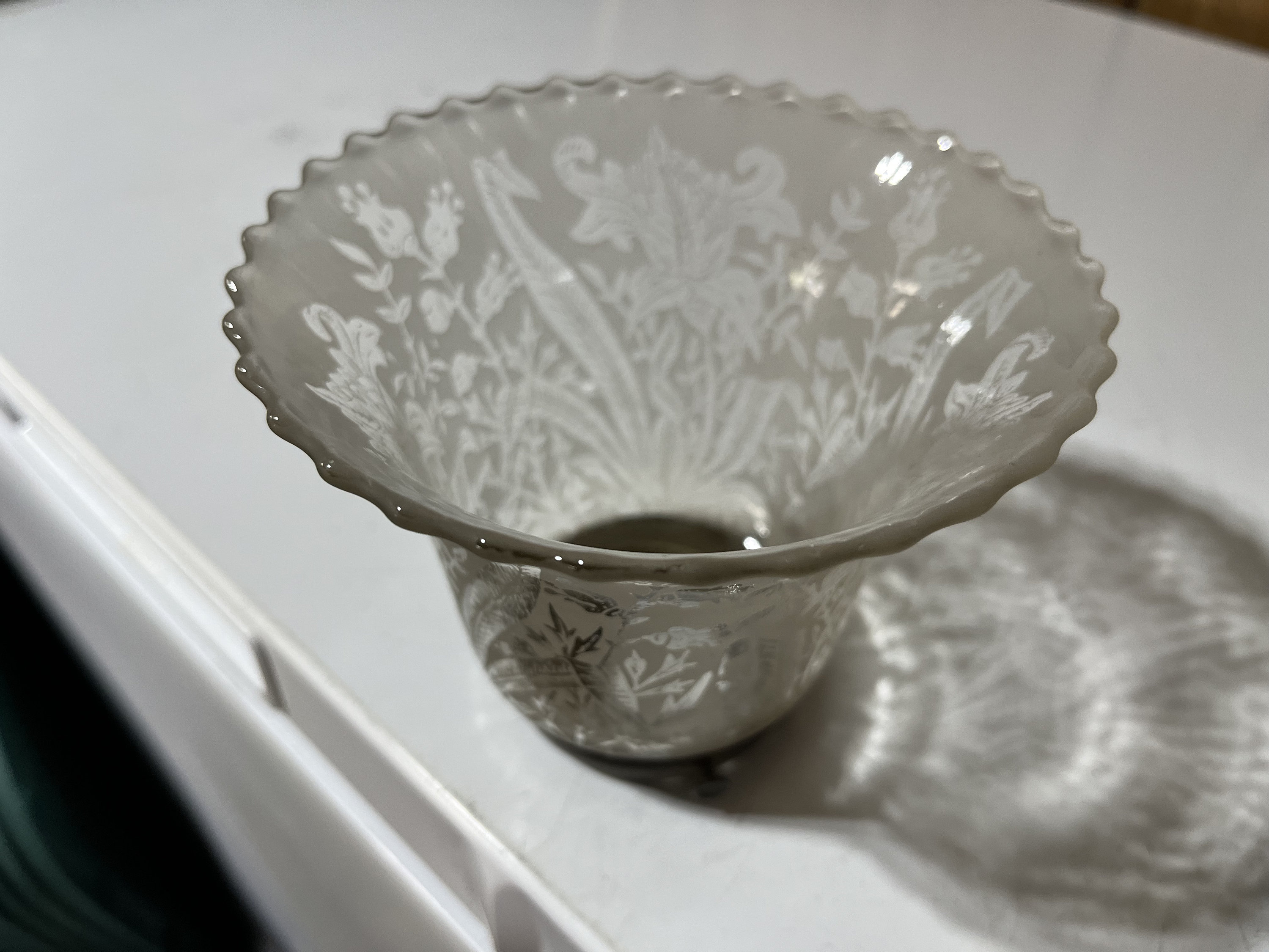 Antique Vintage Acid Etched Lamp Shade Uno 2 1/4 Shade Etsy