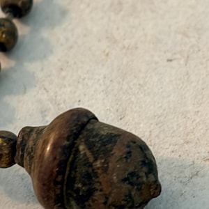 Antique vintage brass acorn lamp socket pull chain light part