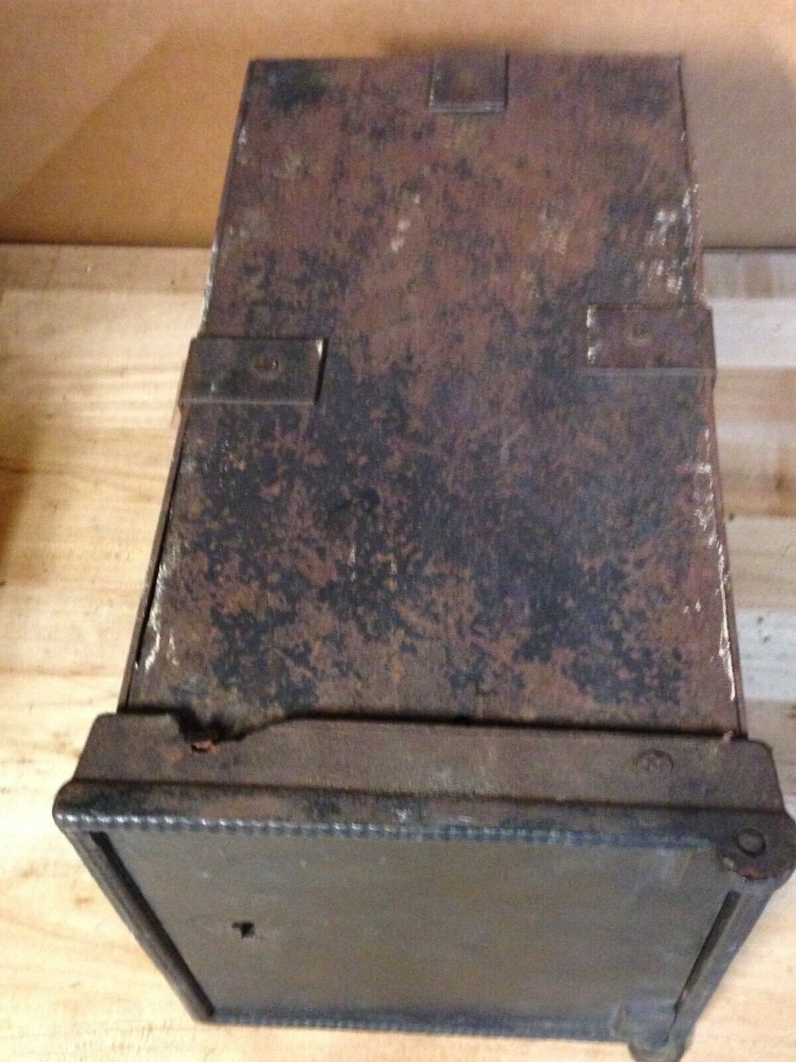 ANTIQUE VINTAGE CAST iron lock box strong box with drawer Etsy