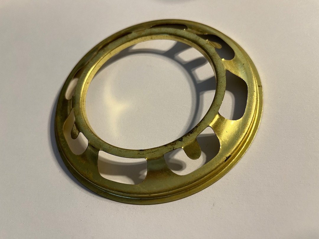 Antique Vintage Brass Gwtw Oil Lamp Ball Shade Holder Part Etsy