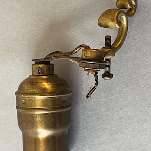 Antique vintage brass american light fixture light socket lamp part