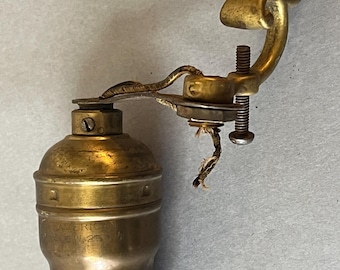 Antique vintage brass american light fixture light socket lamp part