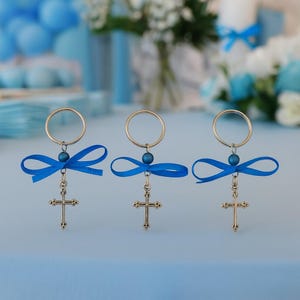 50 Blue Greek Baptism Favors: Cross Martyrika Christening Souvenirs