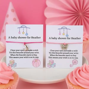 Babyparty Wunsch-Armband Gefälligkeiten: Personalisierte Bettelarmband (50 Stück)