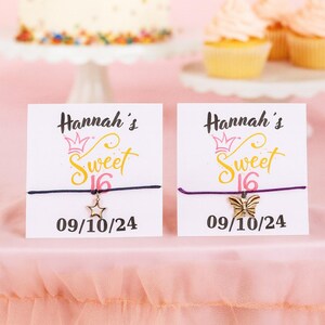 10 Sweet sixteen wish bracelet sweet 16 favors, 16 party favors make a wish bracelet, Sweet sixteen bracelet, Wish bracelet bulk string