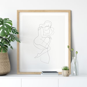 Boho Bedroom Decor Abstract Line Drawing Minimalist Boho Decor Line Art Boho Chic Living Room Boho Decor Wall Decor Bohemian Room Decor