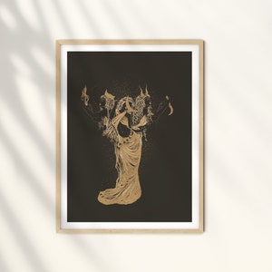 Witchy Wall Decor, Goddess Hecate, Hecate Print, Witchy Decor, Witch Wall Decor, Wall Hangings, Witchy Decorations, Witchcraft