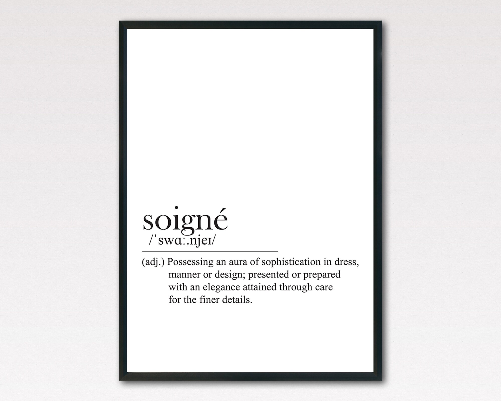 Definition Print Soigne Definition Poster Dictionary Print Etsy