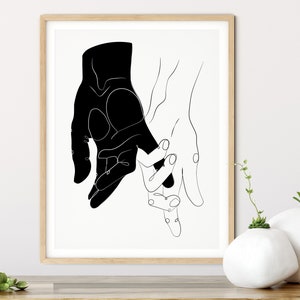 Line Art Drawing Holding Hands Line Art