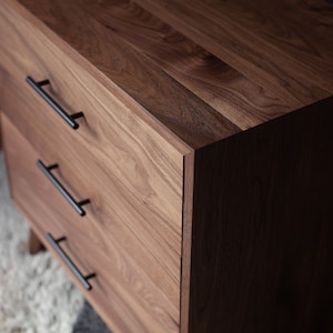 Owen Mid Century Modern Bedside Walnut Chest | Dresser | Bedroom Furniture