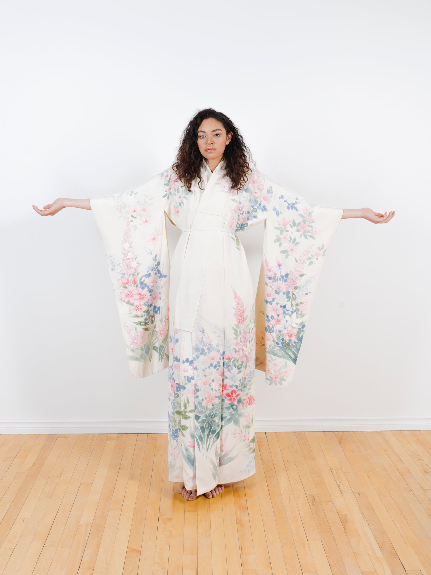 cream maxi kimono