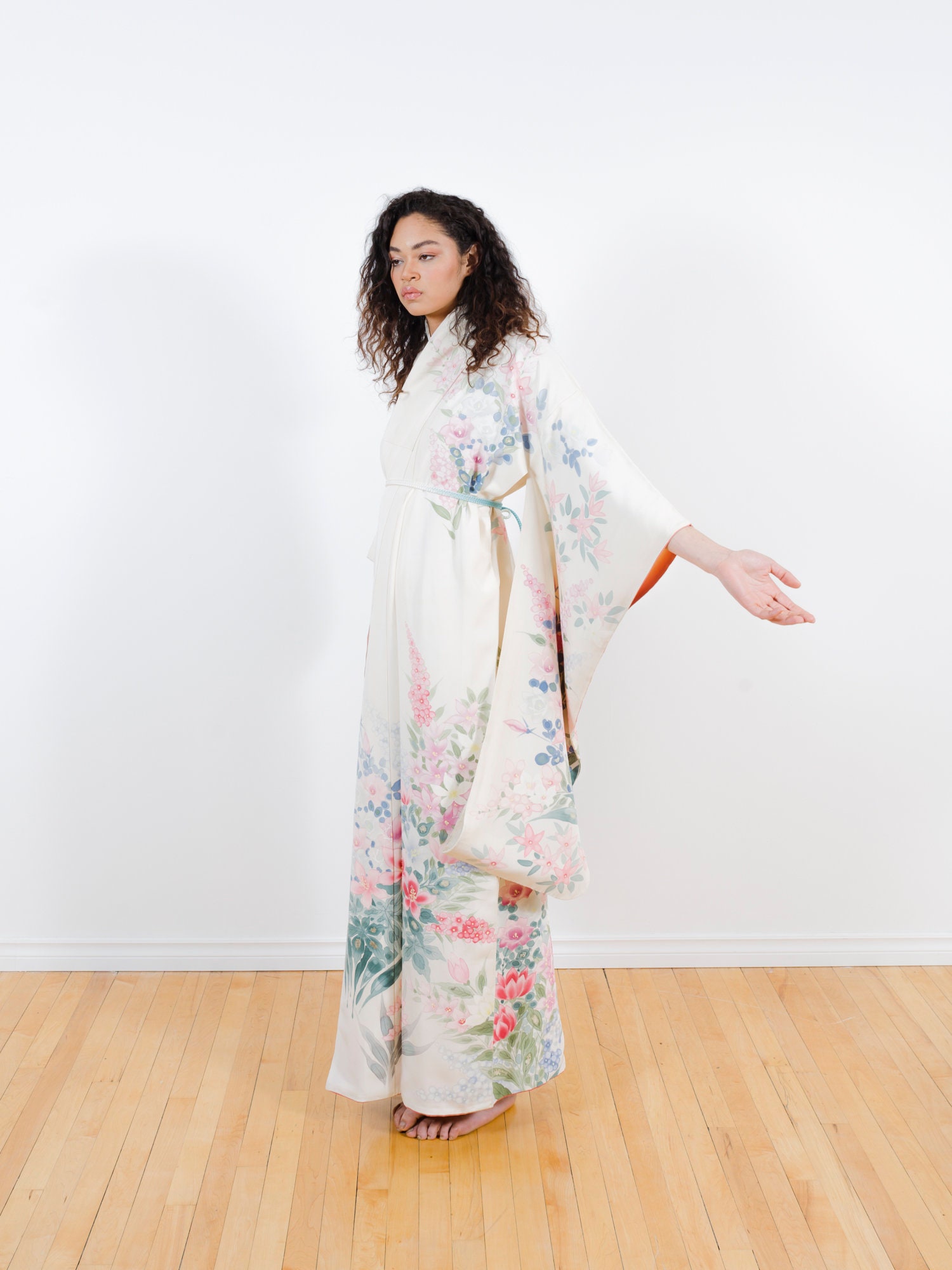 cream maxi kimono