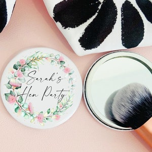 Personalized Hen Party Mirror Favors: Team Bride Keepsakes