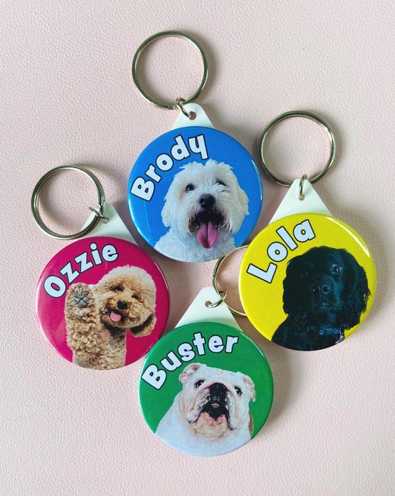 Personalised dog keyring, dog photo keyring, dog lover gift, gift for dog lover, dog owner gifts, pet owner gift, stocking filler