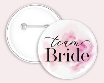 Personalised Hen party badges. Watercolour splash 58mm