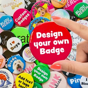 58mm Custom Badge: Personalized Logo, Text, or Image