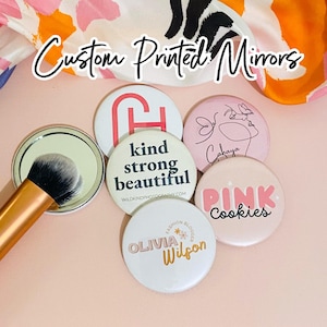 Espejo de bolsillo personalizado, espejo personalizado, diseña tu propio espejo, espejo con logo, espejos de belleza, espejos promocionales, espejos de boda