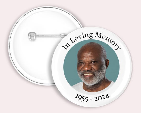 45mm Funeral Badges, in loving memory badges, in memoriam badges, funeral favours